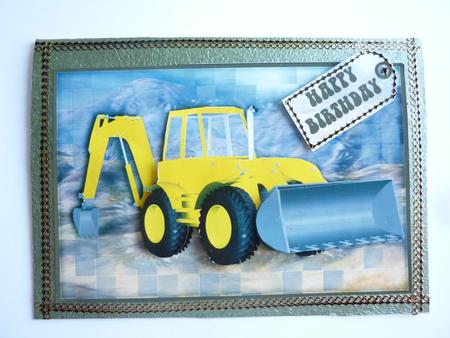Big Boys Toys Birthday Cards by Rosina Walker