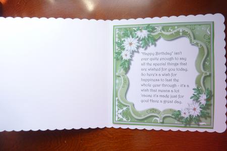 Incert Green Bracket with White Poinsettias by Rosina Walker