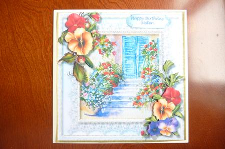 Beautiful Pansy's and Lace by Rosina Walker