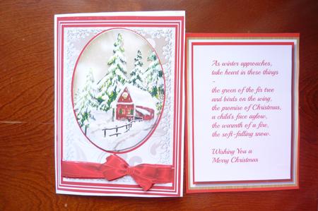 Christmas Topper with Verse and Log Cabin  by Rosina Walker