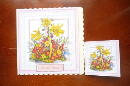 Beautiful Basket of Daffodils and Prinulers by Rosina Walker