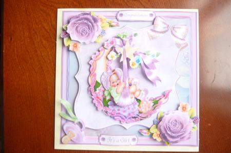 Baby Girl Card Mini Kit & Decoupage by Rosina Walker