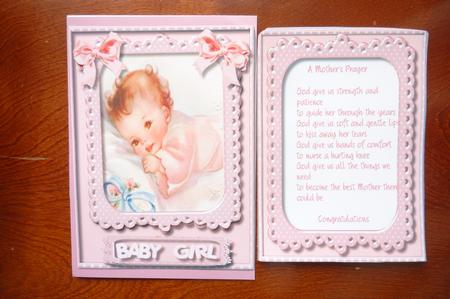 Baby Girl with Verse a Mother's Prayer by Rosina Walker