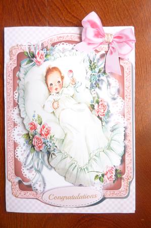 Topper or Easel Baby Greeting by Rosina Walker