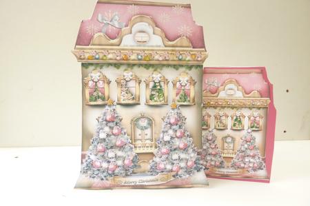 Pink Festive High Christmas House by Rosina Walker