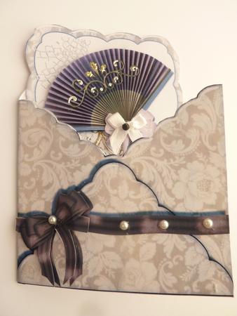Scalloped Envelope Card - Best Wishes by Rosina Walker