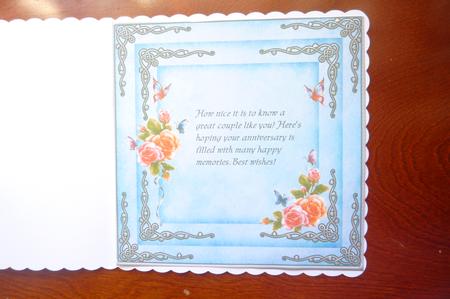 Butterfly and Flower Insert Blue by Rosina Walker