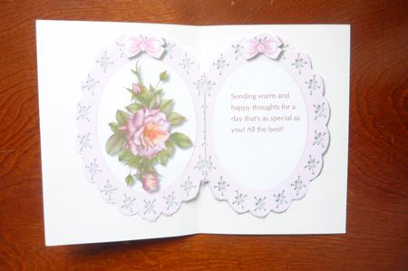 Incert Scalloped Pink Floral . by Rosina Walker