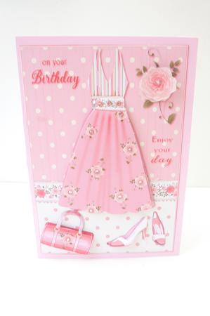 Pretty Pink Roses Birthday Dress by Rosina Walker