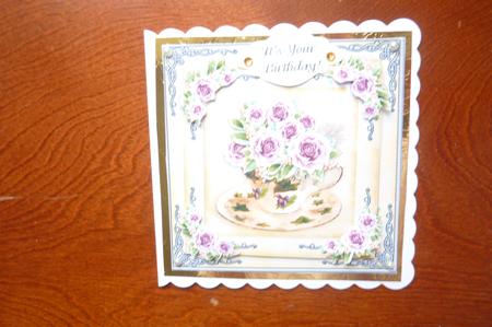 Floral Teacup Bithday Cf by Rosina Walker