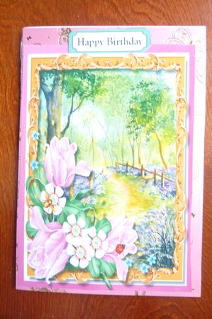 Tulips in Bluebell Woods with Verse  by Rosina Walker