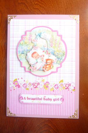 A Beautiful Baby Girl Topper & Decoupage by Rosina Walker