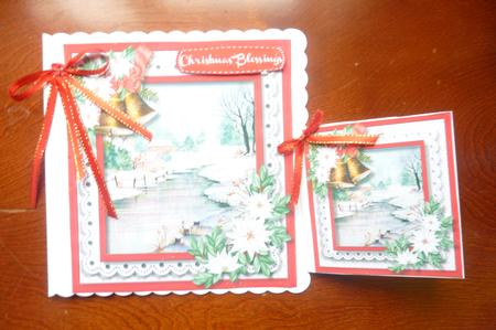 Lovely Bells and Poinsettias by Rosina Walker