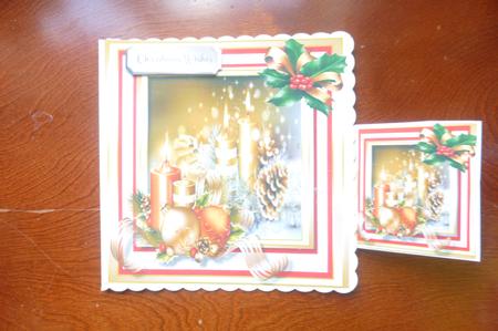 Gold Candles, Baubles, and Holly by Rosina Walker