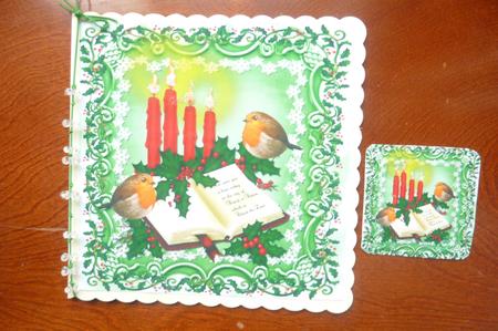 Lovely Bible with Holly and Robins 8x8 by Rosina Walker