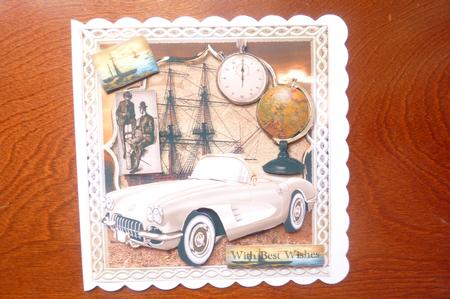 Male Card 1950's Car by Rosina Walker
