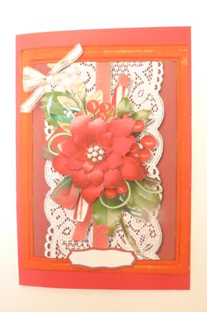 Beautiful Poinsettia with Verse  by Rosina Walker