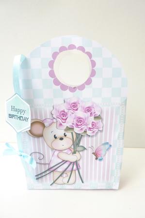 Maisy with Roses Large Gift Bag by Rosina Walker