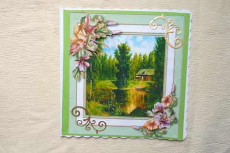 Beautiful Lake Scene with Fleursdelaforet Flowers  by Rosina Walker