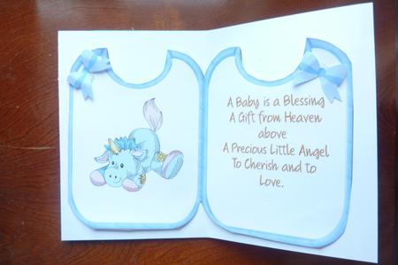Incert Blue Baby Boy with Verse by Rosina Walker
