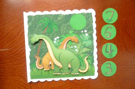 Dinosaur Jungle Age Card 3, 4, 5, 6, 7 by Rosina Walker