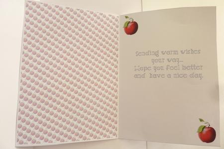 An Apple a Day Get Well Soon Insert by Rosina Walker