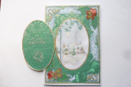 Winter Pub Holly Christmas A5 Locket Card Front by Rosina Walker