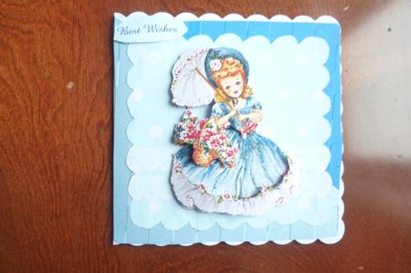 Vintage Girl in Bonnett 3D by Rosina Walker