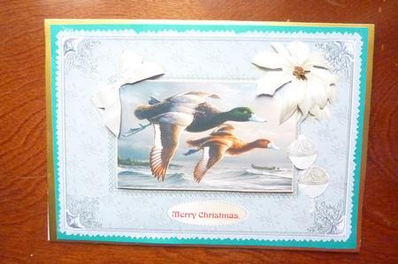 Flying Ducks Vintage Cardfront by Rosina Walker