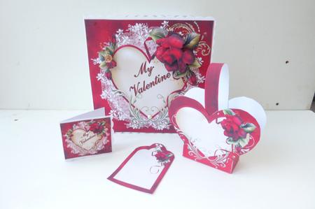 8x8 Valentine Heart with Lace and Roses Mini Kit by Rosina Walker