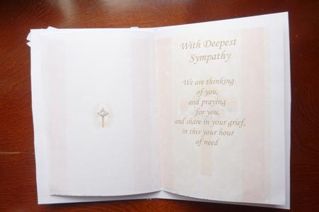A5 Sympthy Quick Card Insert by Rosina Walker