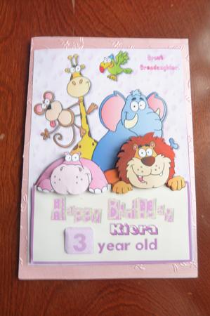 Happy Birthday 1, 2, or 3 Year Old Girl by Rosina Walker