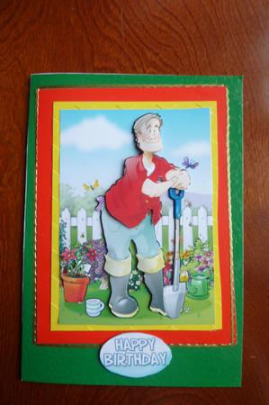 Gardening Dude 8x8 Quick Card by Rosina Walker