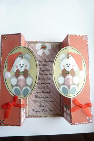 Have a Very Beary Xmas Double Fold Back Card by Rosina Walker