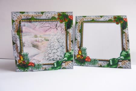 Christmas Stream Holly Card Envelope Block Stacker Aio by Rosina Walker