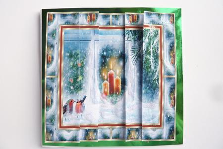 Robins at the Christmas Window Side Stacker by Rosina Walker