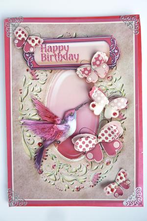 Hummingbird and Butterflies Decoupage by Rosina Walker