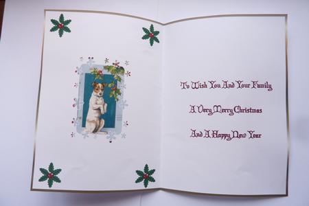 Christmas Vintage Dog Insert 1 by Rosina Walker