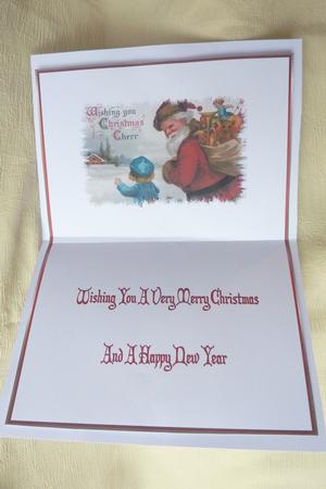 Vintage Father Christmas Insert 1 by Rosina Walker