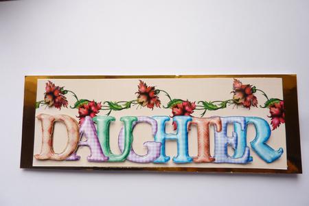 Daughter Word Card by Rosina Walker