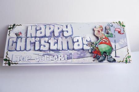 Christmas Crazy Golfer Dude Large Dl. by Rosina Walker