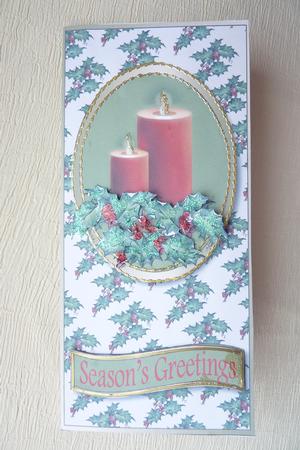 Christmas Candles Cut and Fold (cream) by Rosina Walker
