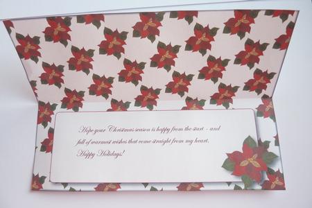 Poinsettia Insert for Large Dl (white) by Rosina Walker