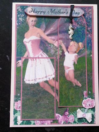 Fairy and Baby Mothers Day Bookmark Keepsake by Rowena Relf