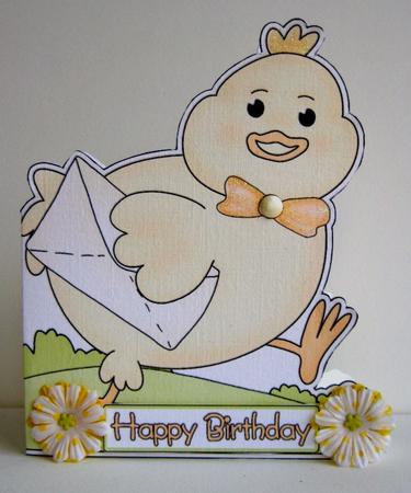 Little Chick Shaped Card by Ruth Cunliffe