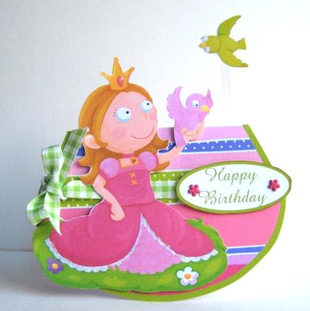 Sweet Princess Easy Wobble Card by Ruth Cunliffe