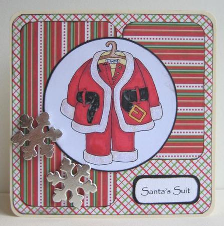 Santa Doodles Suit Digi Stamp by Ruth Cunliffe