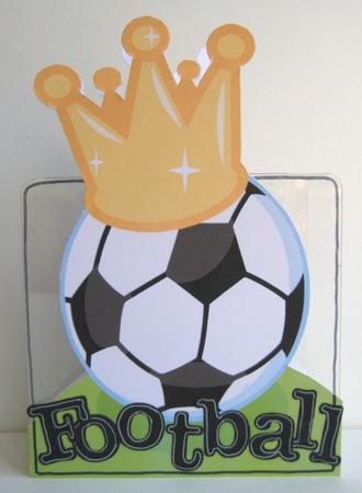 Football Crown Quick Shaped Card by Ruth Cunliffe
