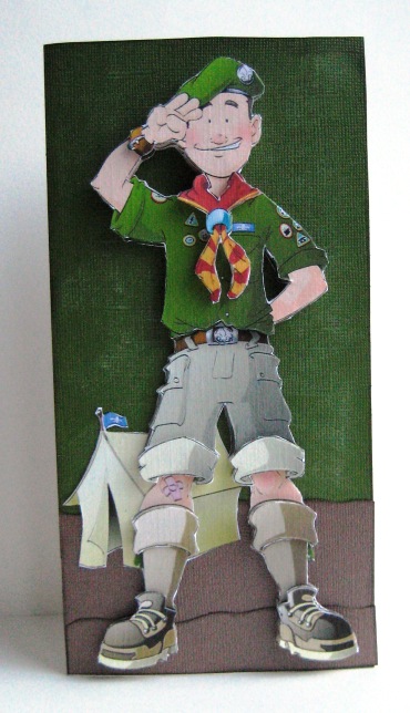 Cub/scout Dude (red & Yellow) Decoupage Sheet. by Ruth Cunliffe
