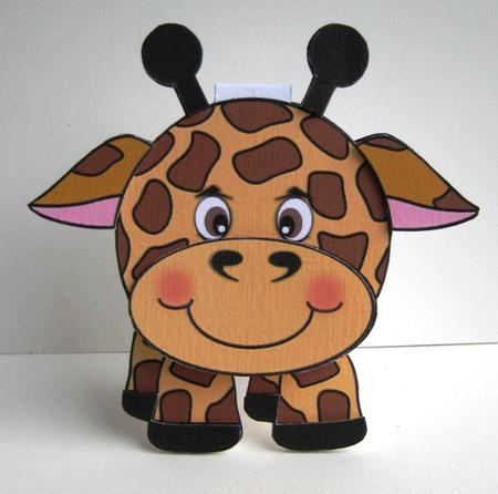 Baby Giraffe Flip-up Card by Ruth Cunliffe